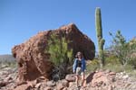 Roseann exploring the island