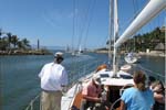 The channel into the marina is narrow and very shallow