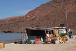 Fisherman shack contrasts to the next picture